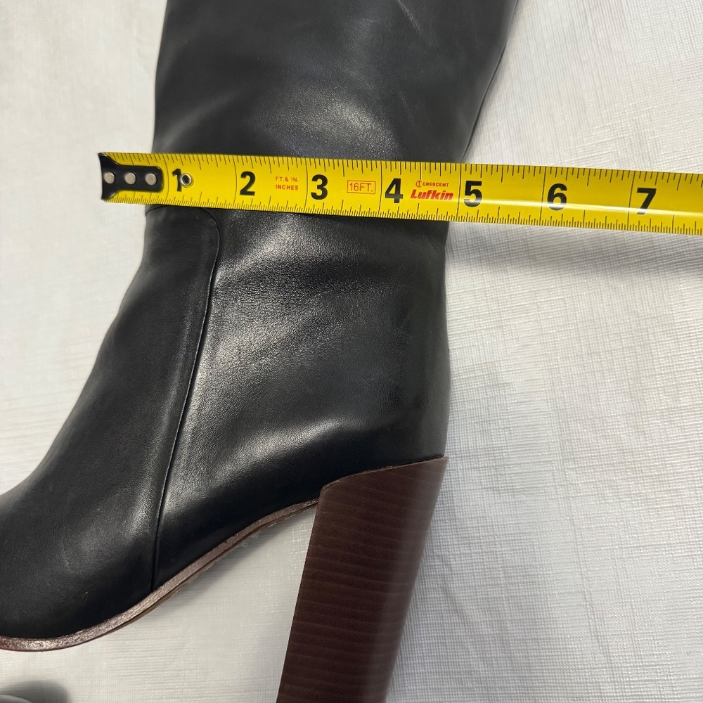 Lands' End Black Leather Heeled Boots - Picture 8 of 9